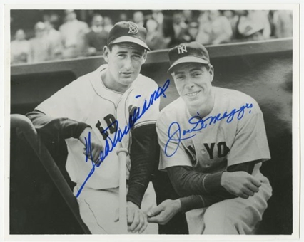 Joe DiMaggio and Ted Williams Dual Signed 8x10 Photograph